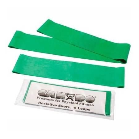 Fabrication Enterprises CanDo Exercise Band Loop Exerciser, 3 Size Set -10", 15", 30"), Green 1440426